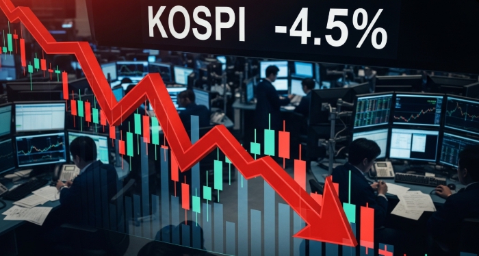 트럼프 입 열자마자 코스피 4.5% 급락