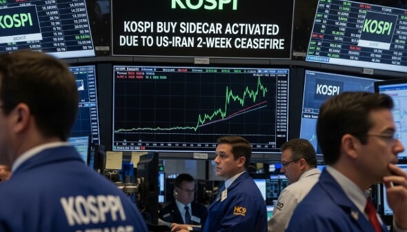 미국 이란 2주 휴전 코스피 매수 사이드카 발동